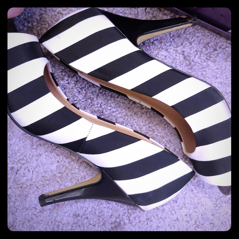 Striped Heels